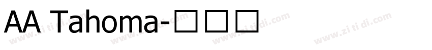 AA Tahoma字体转换